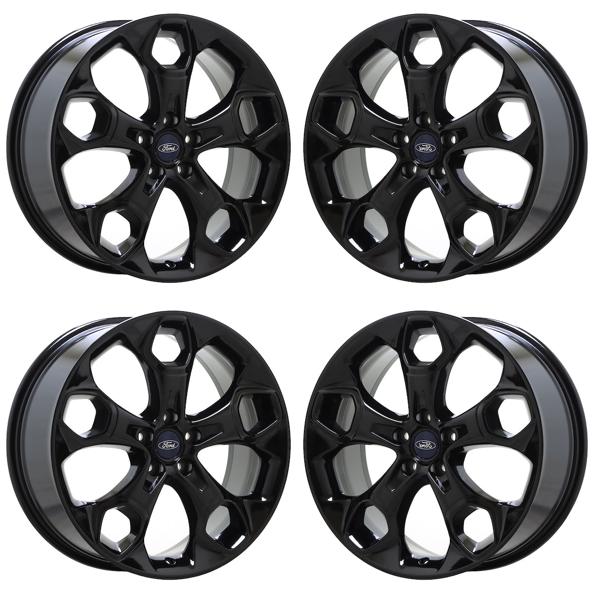 19" Ford Escape Gloss Black wheels rims Factory OEM set 3947